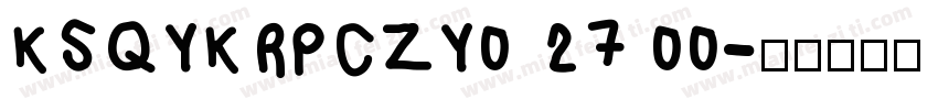 KSQYKRPCZY0 27 00字体转换